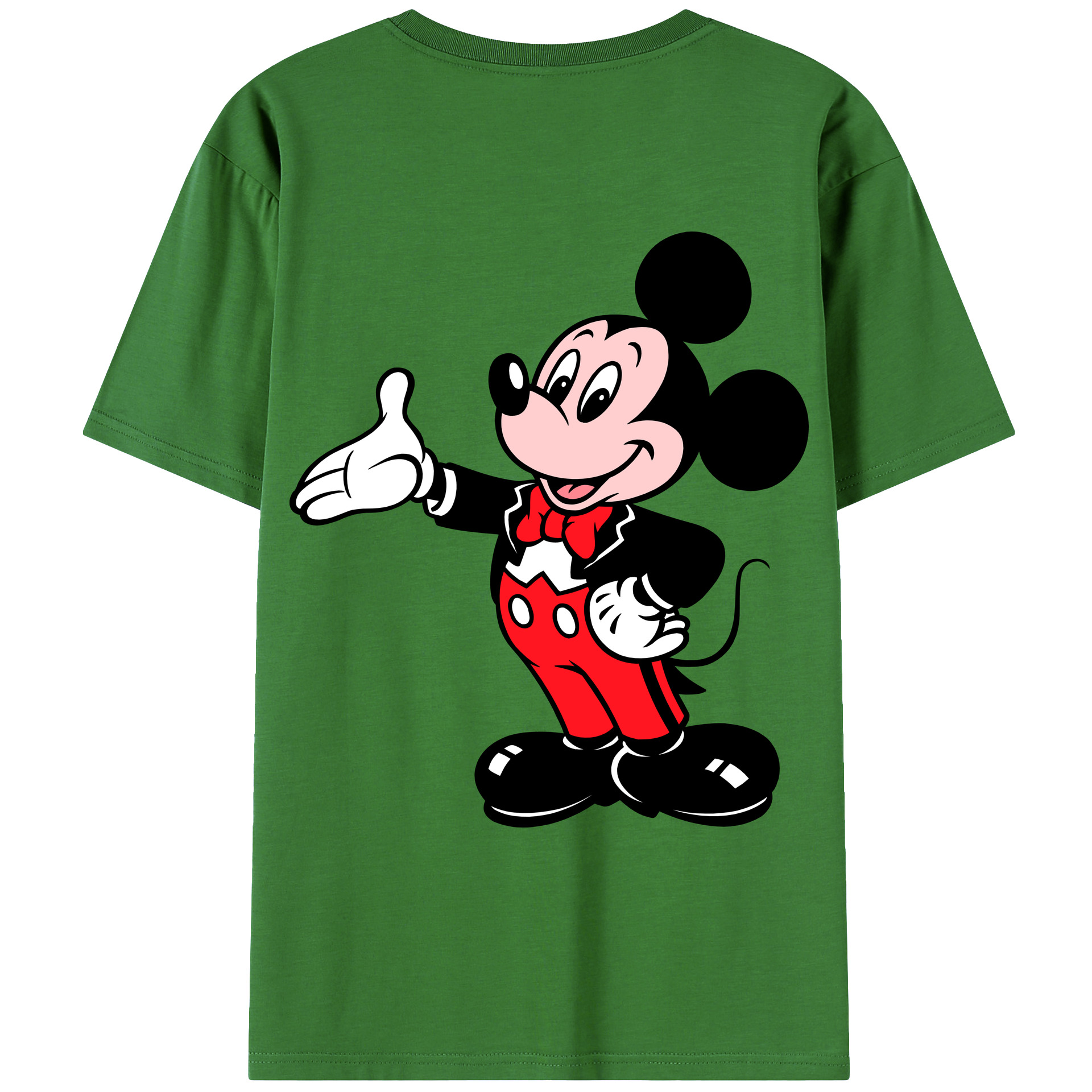 （画像用） ミッキーマウス Mickey Mouse レディース半袖Tシャツ(バックプリント)